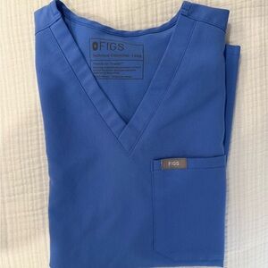 Figs ceil Blue catrina Scrub Top